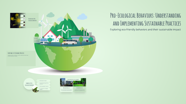 Pro Environment Pro-Ecological Behaviors: Understanding and Implementing Sustainable ...