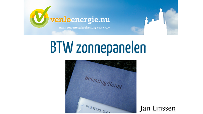 BTW Teruggave Zonnepanelen By Jan Linssen