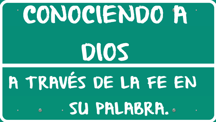 CONOCIENDO A DIOS A TRAVÉS DE LA FE EN SU PALABRA by Fernan Mauricio on ...