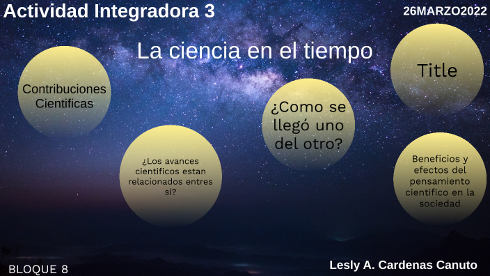 La ciencia en el tiempo by Lesly Cradenas on Prezi