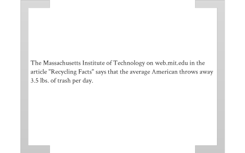 example of persuasive speech about recycling