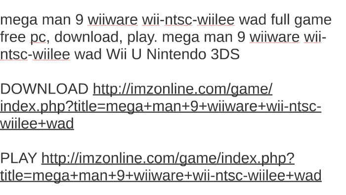 Game wads for wii