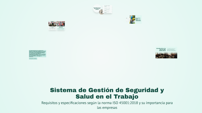 Sistema de Gestión de Seguridad y Salud en el Trabajo by José Luis ...