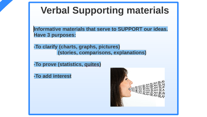 Verbal Supporting materials by Sandra Gomez on Prezi