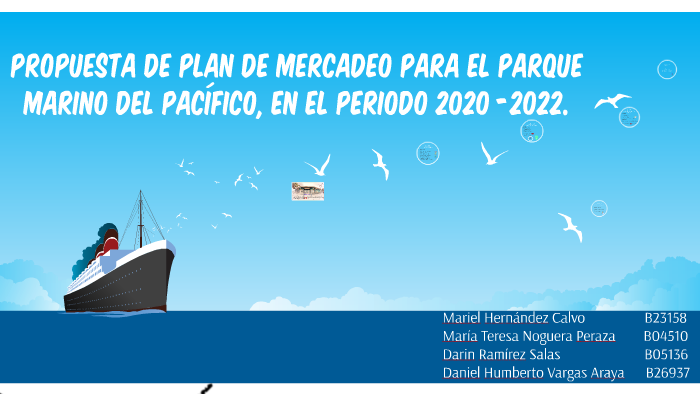 Propuesta de Plan de Mercadeo para el Parque Marino del Pací by Darin ...