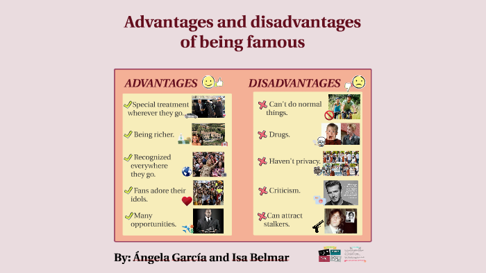 essay about advantages and disadvantages of being famous