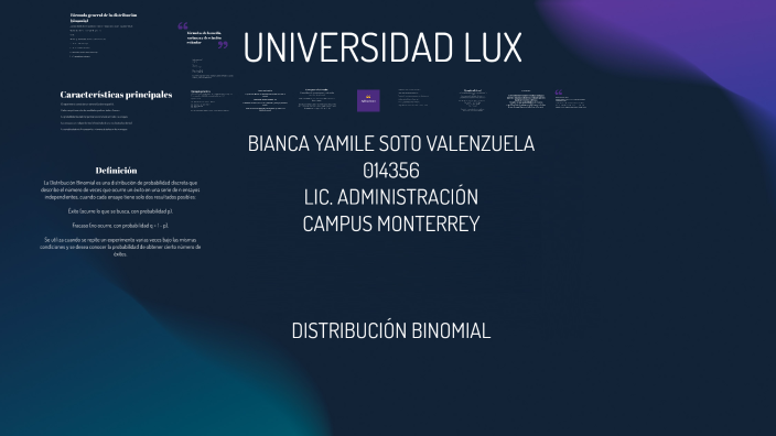 Distribución Binomial by Bianca Valenzuela on Prezi