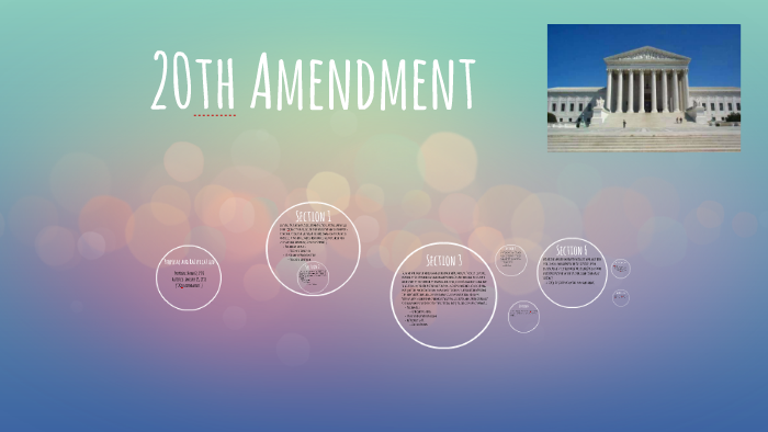 20th Amendment By