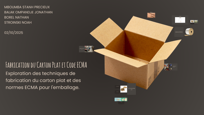Fabrication du Carton Plat et Code ECMA by Noah Stroinski on Prezi