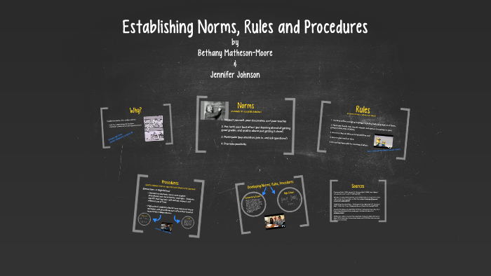 Establishing Norms, Rules and Procedures by Jennifer Johnson