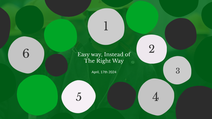 The Easy Way Instead of The Right Way by Tj coffey on Prezi