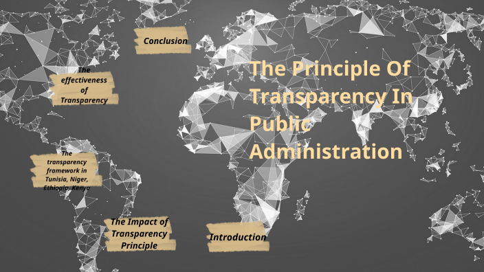 The Principle of Transparency in Public Administration by Mariem ...