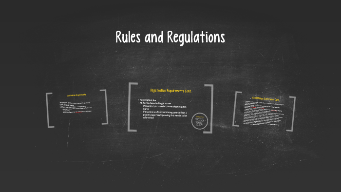 Rules and Regualtions by Cody Jones on Prezi