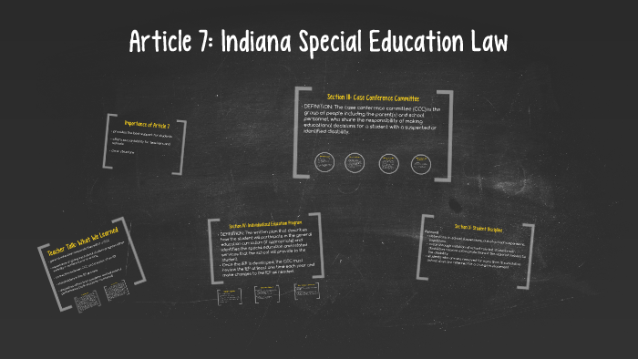 what is article 7 indiana special education law