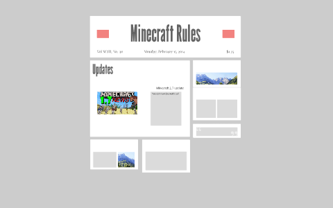 Minecraft Rules. S Minecraft Rules by richard allen on Prezi