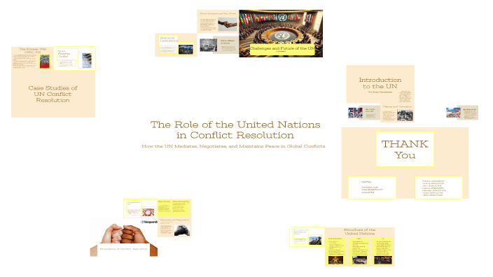 The Role of the United Nations in Conflict Resolution by Evanta Bafna ...