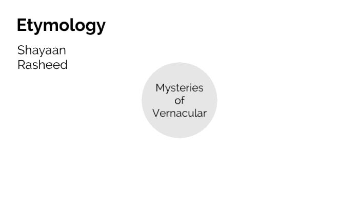 Etymology Project by Shayaan Rasheed on Prezi