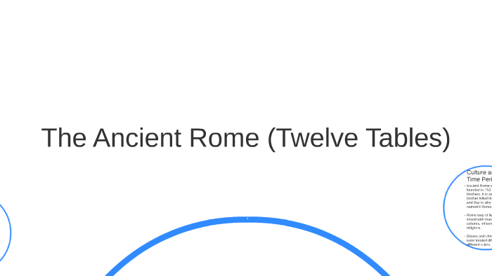 The Ancient Rome (Twelve Tables by cheyenne watson on Prezi