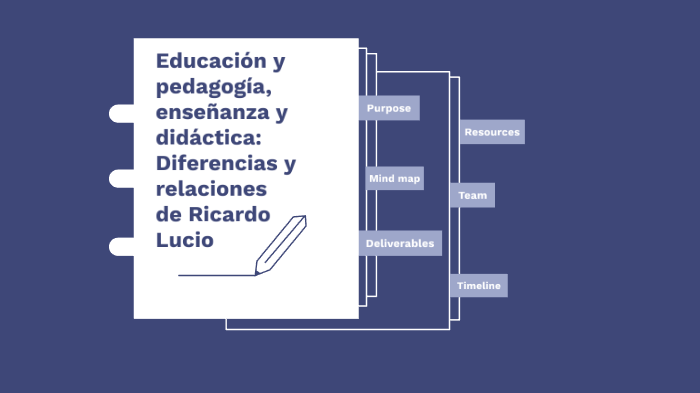 Educación Y Pedagogía Enseñanza Y Didáctica Ricardo Lucio Resumen