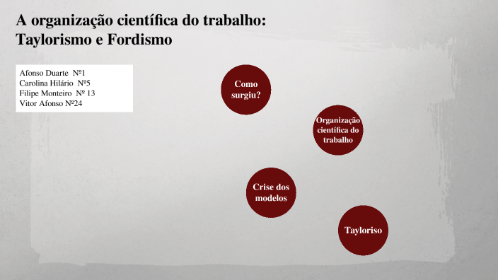 A Organização Cientifica Do Trabalho: Taylorismo E Fordismo By Carolina ...