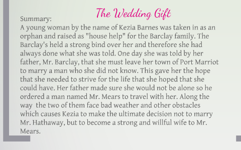 The Wedding Gift By Ally Boehmker
