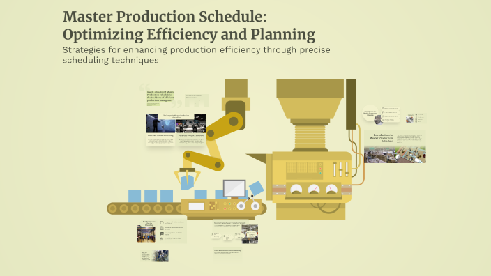 Master Production Schedule: Optimizing Efficiency and Planning by Juan ...
