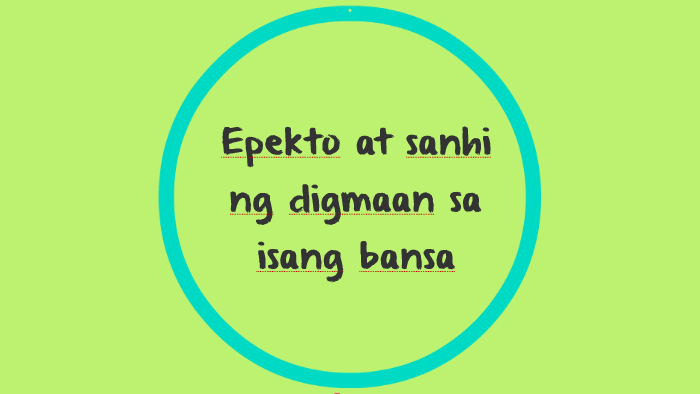 Epekto Ng Digmaan Sa Bansa