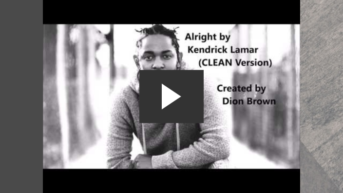 be alright by kendrick lamar clean