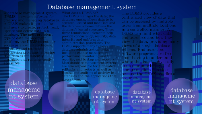 Database management system by джон сноу on Prezi