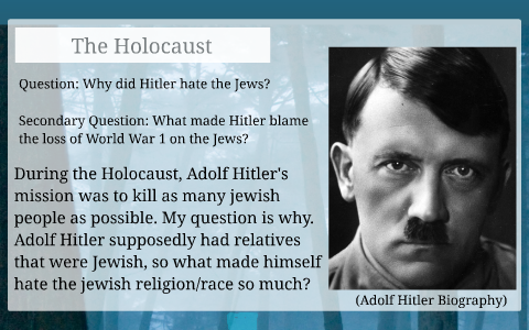 why did hitler hate the jews so much