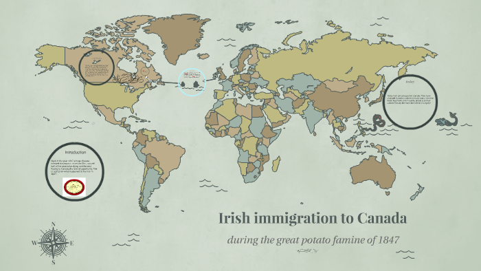 irish potato famine immigration map