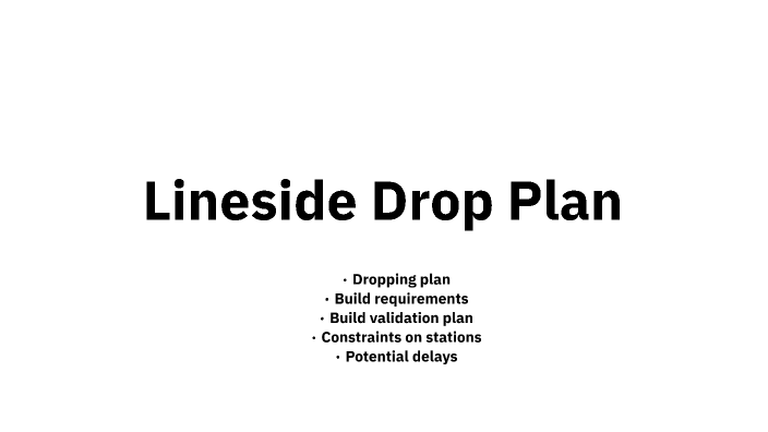 Lineside Drop Plan by Sahil Kumar on Prezi