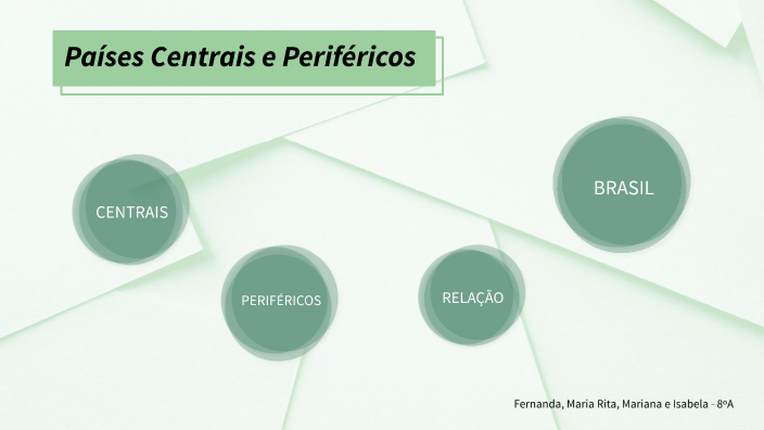 Países Centrais e Periféricos - Seminário Geografia by Fernanda Xavier ...