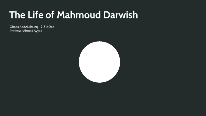 Mahmoud Darwish by Obada AbdAlkhaleq on Prezi