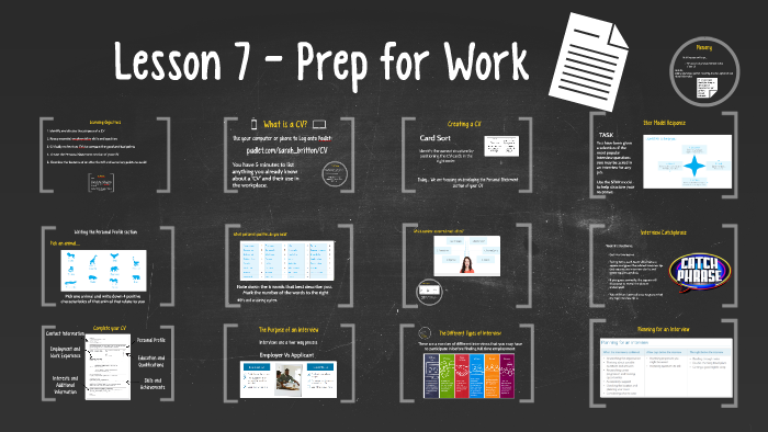 Lesson 7 Prep for Work by Sarah Britton on Prezi