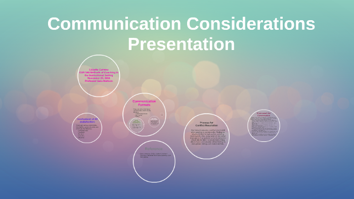 communication considerations presentation