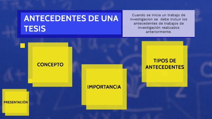 Componentes para una tesis: ANTECEDENTES by Nicanor Agente on Prezi
