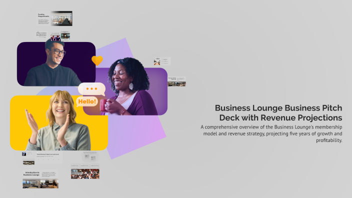 Business Lounge Business Pitch Deck with Revenue Projections by sravan ...
