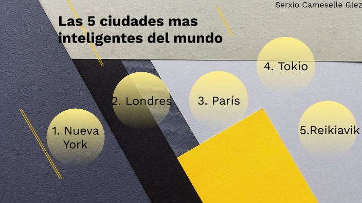 Las 5 Ciudades Mas Inteligentes By Serxio Cameselle Gonzalez