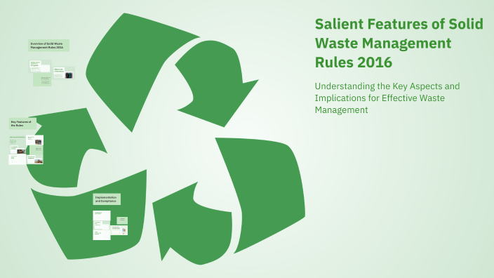 Salient Features of Solid Waste Management Rules 2016 by Anagha A.J on ...