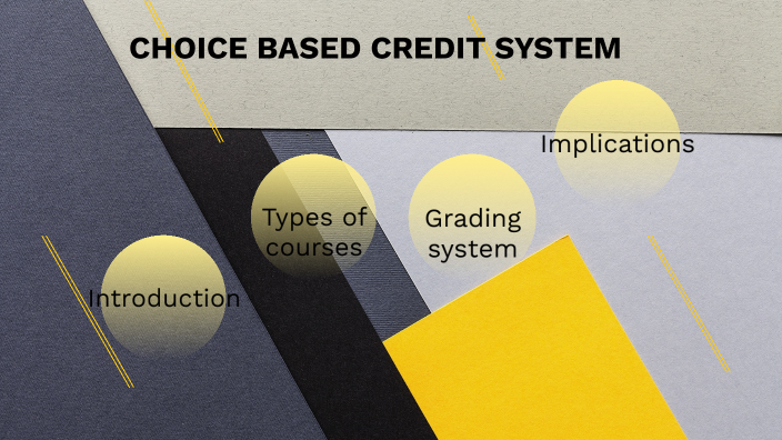 CREDIT BASED CHOICE SYSTEM By Shikha Choudhary