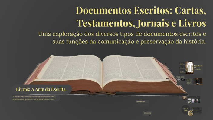 Documentos Escritos: Cartas, Testamentos, Jornais e Livros by Nicole ...