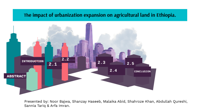 The impact of urbanization expansion on agricultural land in Ethiopia ...