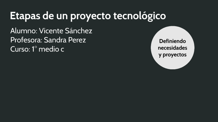 Etapas de un proyecto by Vicente Sanchez on Prezi