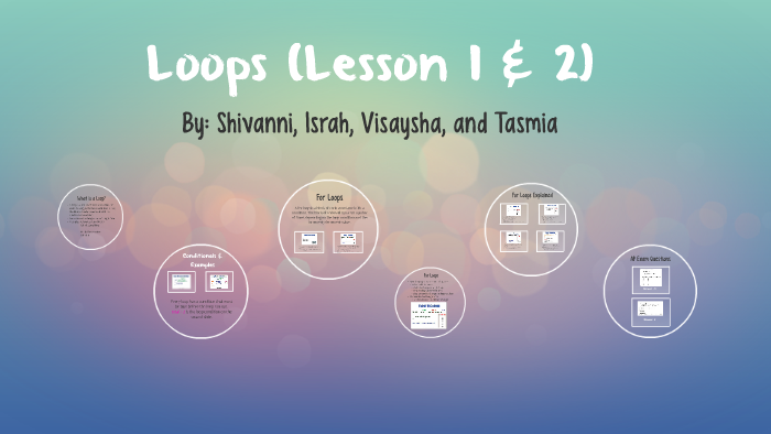 Loops (Lesson 1 & 2) by Shivanni Ramdass on Prezi
