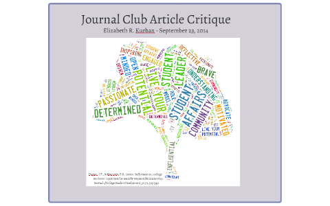 how to review a journal article for journal club