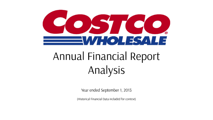 Costco Financial Statement Analysis Carl Bates