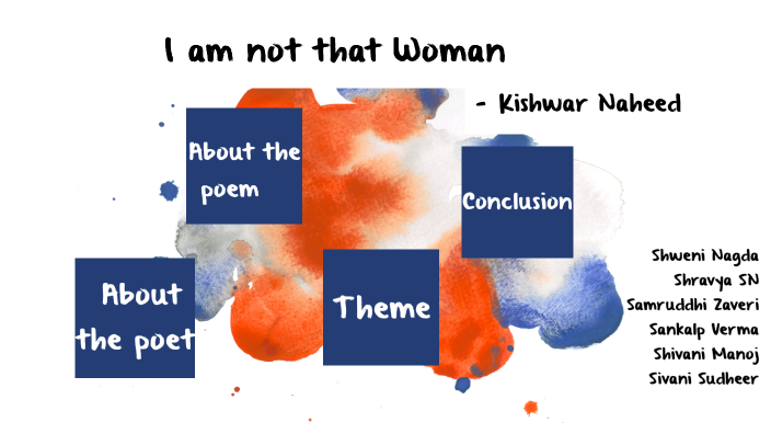i am not that woman poem essay