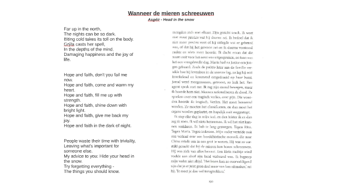 Wanneer de mieren schreeuwen: Asgéir – Head in the snow by Maurane