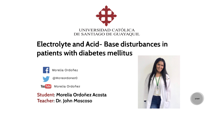 Electrolyte and Acid- Base disturbances in patients with diabetes ...